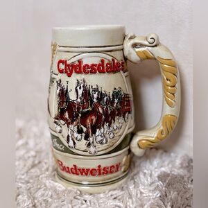 Vintage Budweiser Clydesdales Anheuser-Busch Classic Hops Eagle Logo Stein